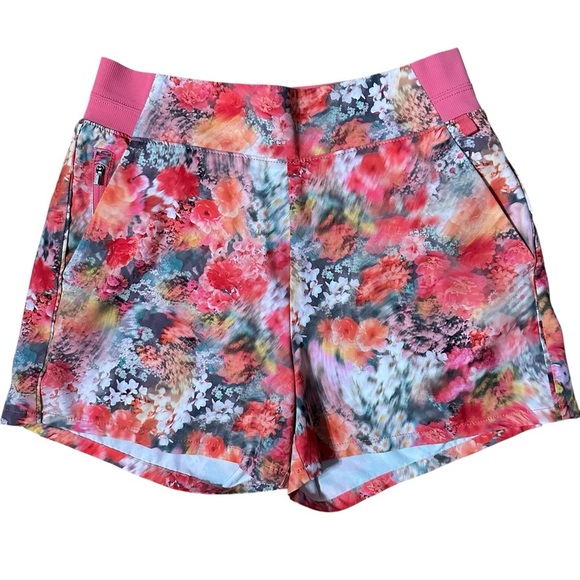 NWOT Athleta Coral Brooklyn Shorts Renewed Bloom Spring Pink - Picture 4 of 10